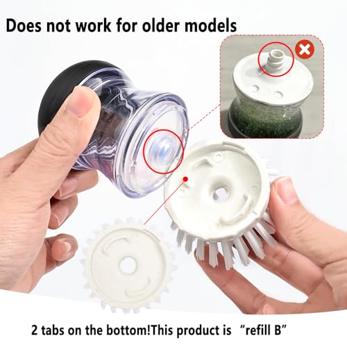 4 Pack Brush Refills for OXO Dish Brush Refill B, Brush Head Replacement OXO Dish Brush Replacement Head（White Round） - color: White Round