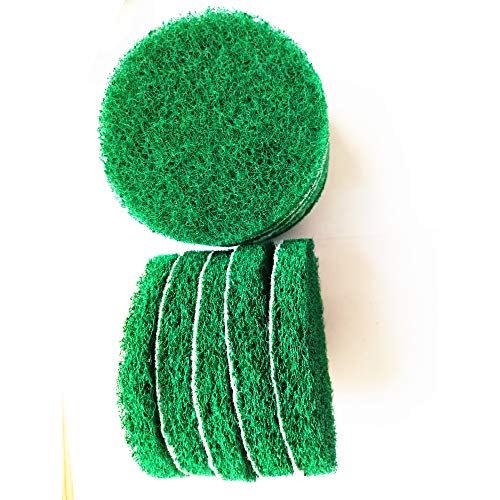 20 Pieces Scrub Pads Drill Power Brush Tile Scrubber Scouring Pads Cleaning Kit Including 2 Kinds of Abrasive Buffing Pads Replacement for Home Kitchen House Indoor Outdoor Cleaning (5 Inch) - size: 5 Inch