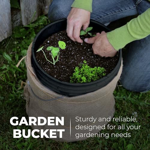 EconoHome 5-Gallon Black Bucket Pail Container with Lid | Metal Handles with Plastic Grip | Easy Stack and Store | Heavy-Duty, Approx 90 MIL, Extra Durable | Food Grade | BPA Free - 3 Pack - color: Black, size: 3 Pack