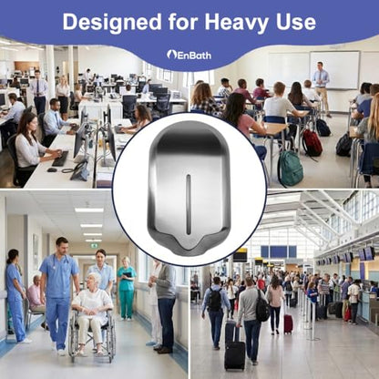 Automatic Soap Dispenser Wall Mount with Extra Large 40oz Capacity & Premium Grade 304 Stainless Steel - Touchless Commercial Hand Soap/Sanitizer Dispenser for Bathrooms (ADA Compliant) by EnBath