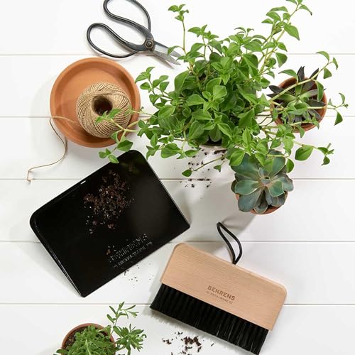 Behrens Black Galvanized Dustpan & Brush Set - color: Black