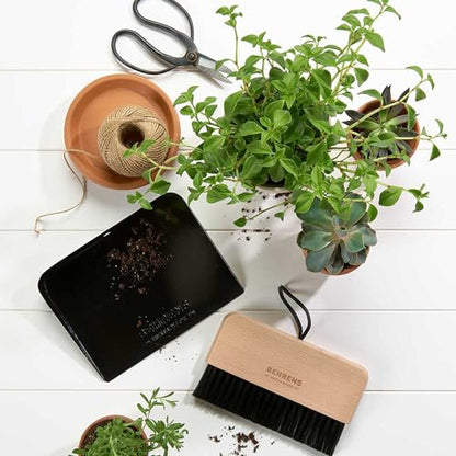 Behrens Black Galvanized Dustpan & Brush Set - color: Black