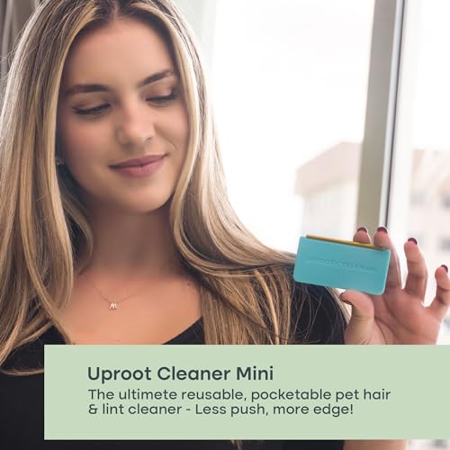 Uproot Cleaner Mini Pet Fur Removal Tool - Pocket-Sized Dog Hair Remover for Car, Clothes, Cat Beds & Tight Corners - by The Creators of The Uproot Cleaner Pro Pet Hair Removal Tool