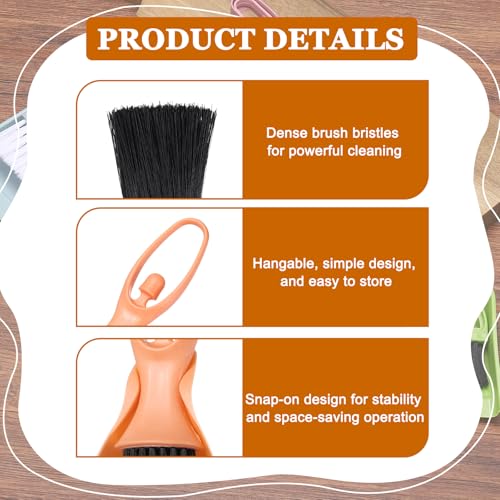 uxcell 2 Pcs Mini Dustpan and Brush Set, Small Broom and Dustpan Set for Office Tabletops Sofas Keyboards Home Cleaning Tool, Orange Yellow - color: Orange Yellow