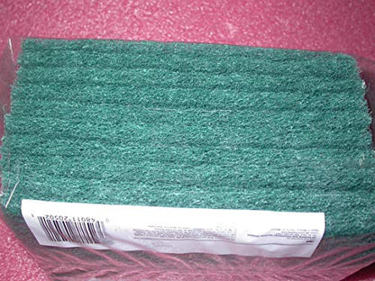3M™ Scotch-Brite 86CC Heavy-Duty Scouring Pads, 6" x 9", Green, Pack of 10 Pads