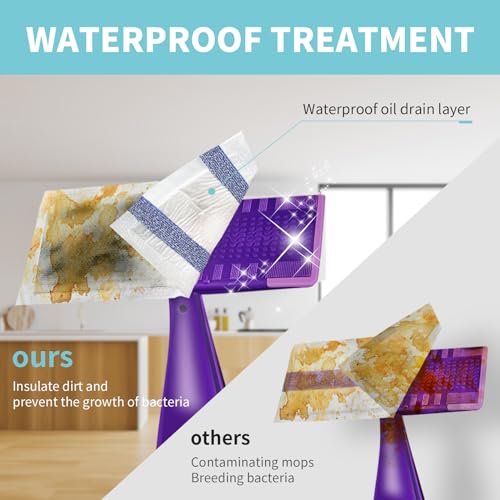 AIR U+ Disposable Mop Pad Refills for Swiffer Wet Jet Mops, Thickned and Absorbent Wet Pads Refill, 48 Count - color: 48 Count Disposable