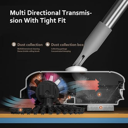 Floor Sweeper, 2-in-1 360° Rotating Hand Push Sweeper, High Efficient Carpet Sweeper with Long Handle, Hanging Manual Vacuum Sweeper for Home Office,Carpet Sweeper