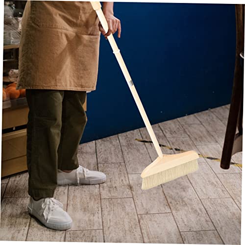 COLLBATH Long Handle Soft Broom Telescopic Design for Kitchen Living Room Cleaning