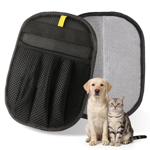 Pet Hair Removal Glove for Cats & Dogs, Five-Finger Electrostatic Pet Hair Remover Glove Reusable Brush Pet Hair Tool for Carpet, Car Seat, Couch and Laundry