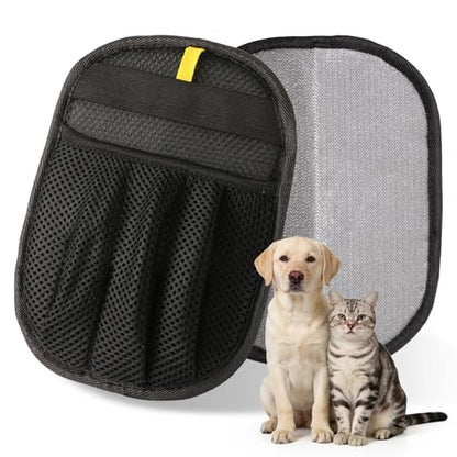 Pet Hair Removal Glove for Cats & Dogs, Five-Finger Electrostatic Pet Hair Remover Glove Reusable Brush Pet Hair Tool for Carpet, Car Seat, Couch and Laundry