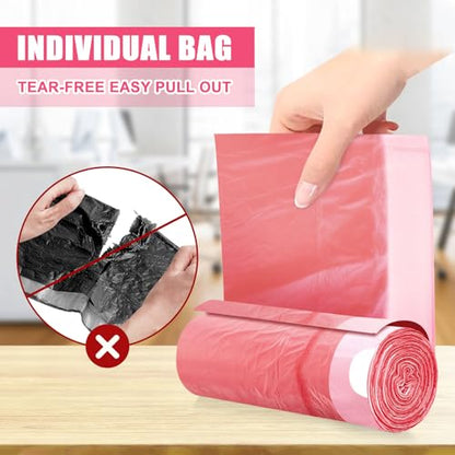 4 Gallon Trash Bags Drawstring 100 Count, JUKFITA Extra Strong Small Garbage Bags, Unscented Trash Can Liners for Bathroom Restroom Office Kitchen, Red - color: Red, size: 100 Count (Pack of 1)