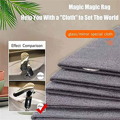 2023 New Thickened Magic Cleaning Cloth, Reusable Thicken Magic Fiber Microfiber Cleaning Cloth, Cleaning Cloths Rags for House Washable, Lint Free Microfiber Cleaning Cloth for TV Cars Windows (10PC) - color: 10pc