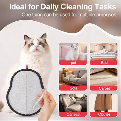 Pet Hair Removal Glove - Magic Brush Electrostatic Mitt for Dogs & Cats, Reusable Grooming Gloves - Dog Hair Remover Tool with 5-Finger Design for Couch, Carpet, Furniture, Laundry & Clothing - color: Red