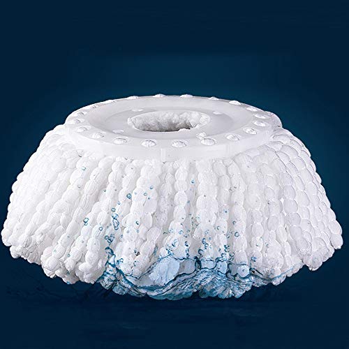 3 Pack Mop Head Replacement Spin Mop Replacement Head Microfiber Spin Mop Refills Easy Cleaning Round Shape Standard Size - color: 3 Pack-white