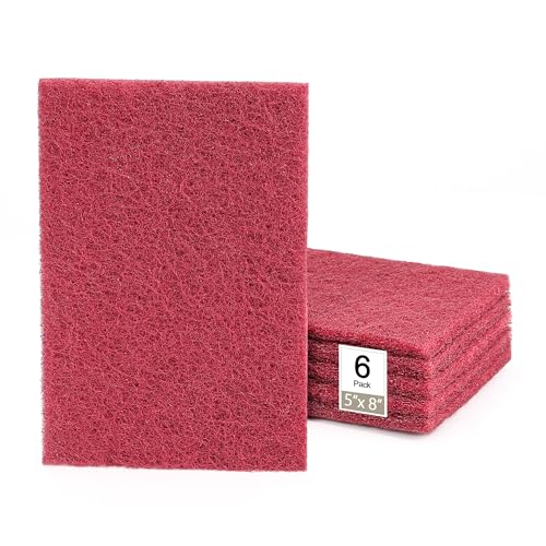 5" x 8" Scuff Pad Maroon 6 Pack - Scuffing, Scouring, Sanding, Paint Primer Prep Adhesion Scratch - Surface Preparation Automotive Car Auto Body Woodworking 7447 - color: Maroon, size: 6 pcs (5" x 8")