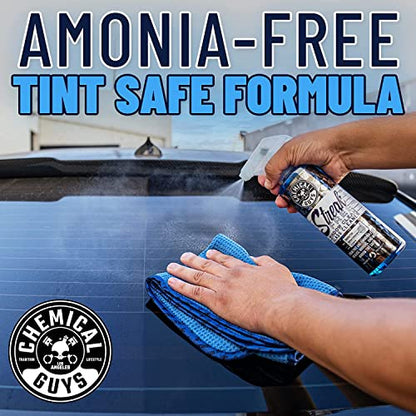 Chemical Guys Glass Cleaner Streak Free Window Spray - Works on Glass, Mirrors, Screens - Ammonia-Free, Safe on Tinted Windows, Car Windshield Cleaner for Trucks, SUVs, Home - 16 oz (Pack of 2) - style: 16 oz (Pack of 2)