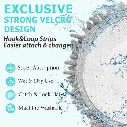 Frescares S7001 Upgraded Steam&Scrub Mop Pads Kit for Shrak,S8201 S8001 S7000 S7201 S7000AMZ S7005 S7020 S7001C All-in-One Hard Floor Steam Mop (2Green2White2Grey) - color: 2green2white2grey