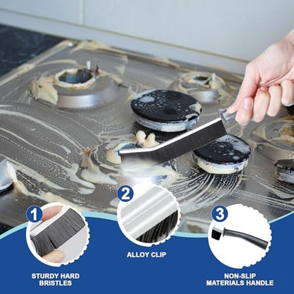 7Pcs Crevice Cleaning Brush, Multifunctional Cleaning Brush Scrub Brush,Toilet Brush,Used in Narrow Corner Tight Spaces,Hard Bristle Grout Brush for Window,Kitchen,Bathroom,Faucets