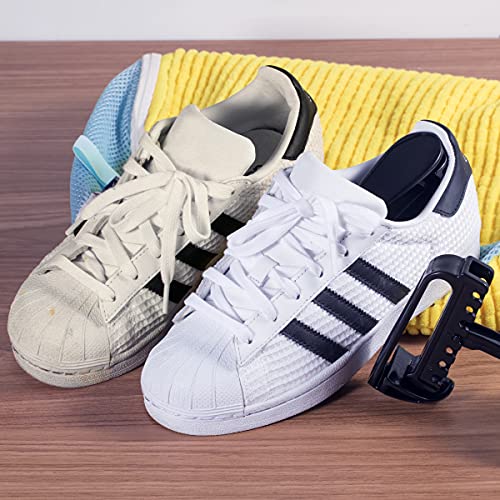 Teletrogy Shoes Laundry Bag Keep Shoes Clean, Shoe Wash Bag for Washing Machine, Durable Zipper Laundry Washing Bag, Sneaker Tennis Cleaner Kit Adjustable Shoe Trees - Home Dorm Travel Essentials - color: Yellow