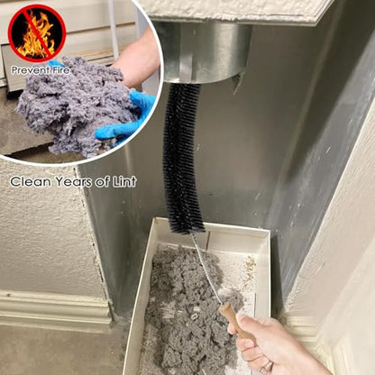 Dryer Vent Cleaner Kit, 2 Pack Dryer Lint Brush, 30 Inch Long Flexible Lint Remover, Refrigerator Coil Cleaning Brush, Home Essentials (Short-Style) - size: Short-style