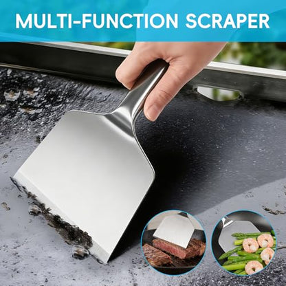 XUDAKAIXIN Premium Griddle Cleaning Kit for Blackstone, Flat Top Grill Cleaning Kit with Grill Brick, Scouring Pads & Scraper – Easy to Remove Grease and Residue