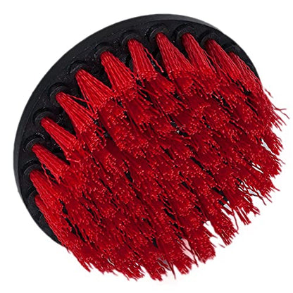 HIFROM 5inch Heavy Duty Stiff Drill Powered Cleaning Scrub Brush Attachment Kit for Pool Flooring Brick Siding Garage Cutters Fireplace Stone Sidewalks Driveways
