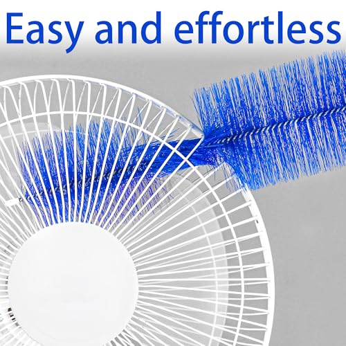 Fan Cleaner Brush Bendable Fans Duster Reusable Dust Remover Plastic Dust Cleaner Flexible Microfiber Head Ceiling Brush for Fans Air Conditioning Home Car Vents Curtain Box Fan Shutters, 3 Pcs