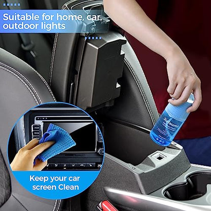Car Screen Cleaner, Laptop Spray with Microfiber Cloth for LCD LED Electronic Device Monitor Glasses (200ml*2) - color: 200mlx2