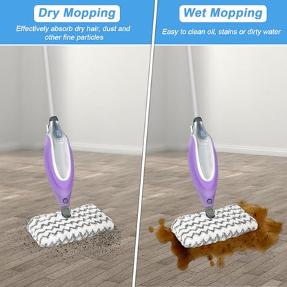 Steam Mop Replacement Pads for Shark S3500 Series S3501 S3601 S3501S S3601C S3550 S3801 S3901 S2901 Steam Pocket Mop,Microfiber Scrub Mop Pads for Deep Cleaning,Reusable and Machine-washable,3 Pack - color: Gray