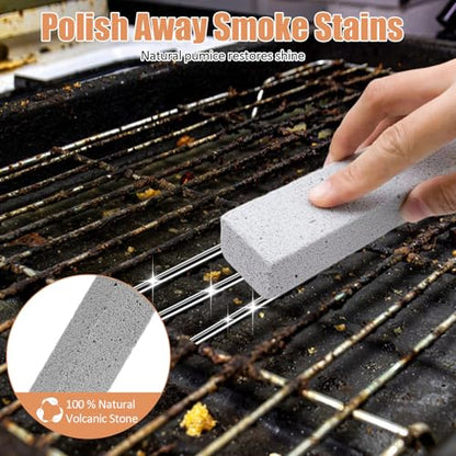 Heavy Duty Oven Cleaner Brush Set,Oven Cleaning Kits,Oven Cleaning Tools Accessories with Razor Blade Scraper,Crevice Cleaning Brush,Pumice Stone,Microfiber Cleaning Cloth,Scrub Sponges