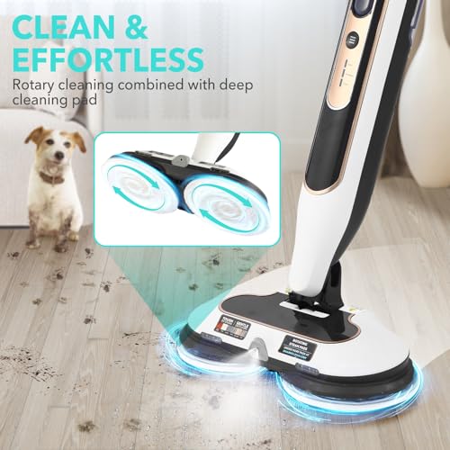 Frescares 6 Packs Steam Mop Pads Replacement Power Pads Compatible with Shark,S8201 S8001 S7001 S7201 S7000AMZ S7000 S7005 S7020 S7001C Dirt Grip Scrub Adsorb Washable Pad - color: 6grey