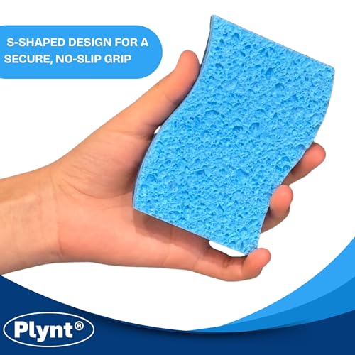 Zero Scratch Scrub Sponge, Pack of 12 Sponges for Dishes, Kitchen & Bathroom, Zero Scratch, Multi-Surface Safe, Cleans Fast, Tackles Tough Messes, Safe for Nonstick Pots & Pans