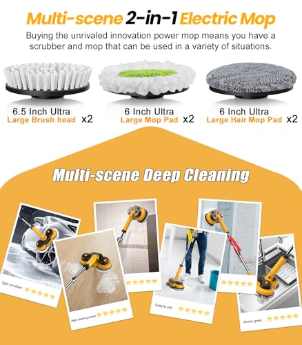 Qimedo Electric Mop M1 Pads,Replacement Pad for Electric Spin Mop,Cordless Electric Mop Replacement Pad for qimedo,VMAI,eous,iDOO,OGORI,KACTOR,latumab,Bissell