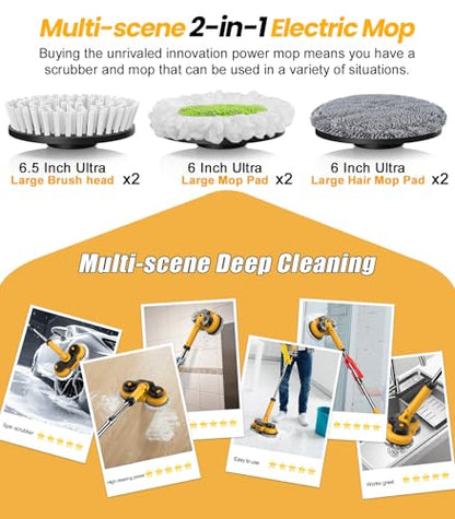 Qimedo Electric Mop M1 Pads,Replacement Pad for Electric Spin Mop,Cordless Electric Mop Replacement Pad for qimedo,VMAI,eous,iDOO,OGORI,KACTOR,latumab,Bissell