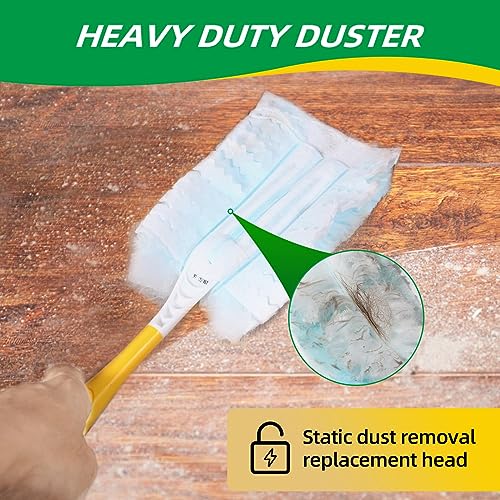 Duster Refills,Static Dust Removal Brush Disposable Replacement Head Compatible with Swiffer Duster Refills for Electronics, Furniture, Blinds, Ceiling Fans (Blue, 18 PCS) - color: Blue, size: 18 Refills