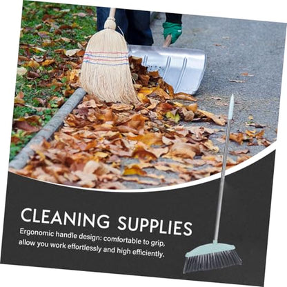 VICASKY Long Handle Broom for Home Cleaning Thickened Metal Handle Sweeping Broom Fine Workmanship with Soft Bristles No Surface Damage Practical Indoor Floor Cleaning Tool