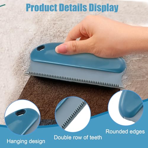 Pet Hair Remover Lint Removal Tool Loose Fur Scraper Brush for Sofa Carpet Rug Couch Fabric Furniture Clothing(Dark Blue) - color: Dark Blue