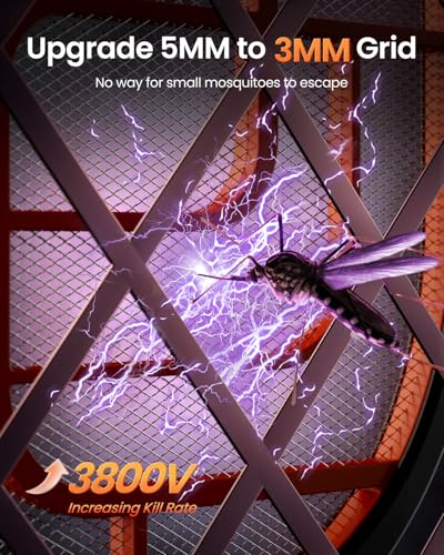 GAIATOP Electric Fly Swatter, 3800V Battery Powered Handheld Fly Zapper, 3-Layer Protection Grid Bug Zapper Racket for Home Bedroom Kitchen Office Backyard Patio Indoor Outdoor - size: 1Pack