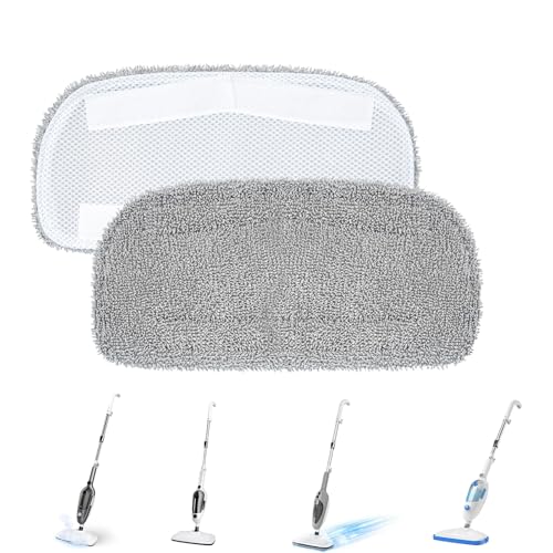 LOVECO Steam Mop Pads Compatible with GorFanty GF-6610B/GF-6610, Neugo NE033/NE033M & Mxnsewr, Washable Microfiber Steam Mop Replacement Pads for Multi-Surface Cleaning (2 Pack) - size: 2 Pack + 1 Pack