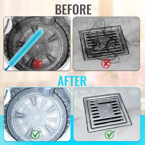 5 Pack Dryer Vent Cleaner Kit, Extra Long Flexible Brushes for Lint, Pet Hair & Dust, Refrigerator Coils, Home Washers, Sinks & Drains - color: Blue