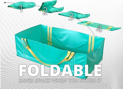 TidyFriend 2 Pack Dumpster Bag for Waste Management Hold up to 3,500 lbs, Heavy Duty & Reusable Yard Waste Container for Home Renovation & Yard Cleanup, Debris, Landscaping, Roofing Shingles - size: 2 Pack, style: 96 Inches Length