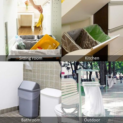 13 Gallon 150 Counts (fit 12-15 Gal) Strong Tall Kitchen Trash Bags Garbage Bags by RayPard, fit 50 Liter Waste Basket, Clear Trash Bags Can Liners for Home Office Bathroom Bedroom - style: 150-13 Gallon-Clear