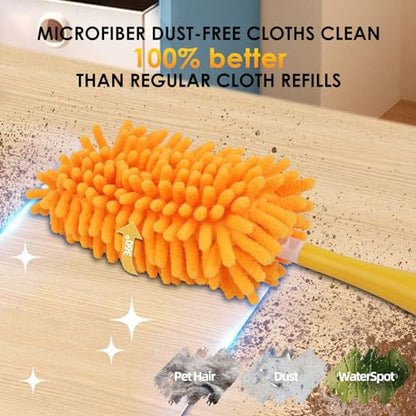 Redones Dusters for Swiffer - Reusable Duster Refill Compatible with Swiffer Hand Duster, 360 Heavy Duty Dusters Refills 4 Pack(Handle is Not Included) - size: 4PCS