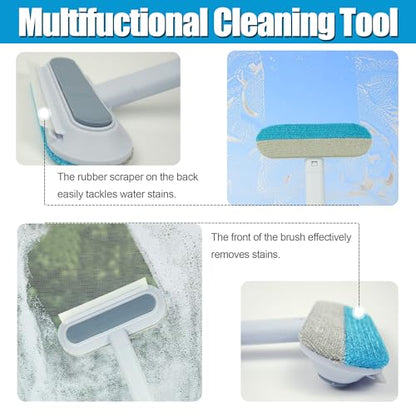 Magic Pet Hair Remover for Dog Cat Owners 1 Pieces,TikTok 4 in 1 Multifunctional Pet Hair Removal Tool for Couch Furniture Carpet Clothing, Reusable Washable Broom Brush for Window Tile Lint Cleaning