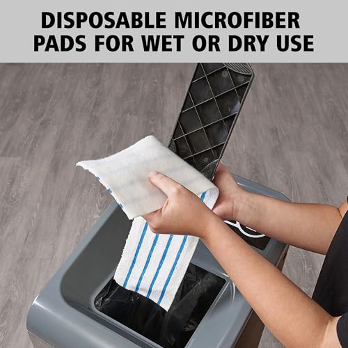 Rubbermaid HYGEN Disposable Microfiber Pad 18 Quick Connect Mop System 50 Count (Pack of 3) with Scrubbing Stripes for Multi-Surface Dry & Wet Cleaning - style: Dispoable Microfiber - 150ct