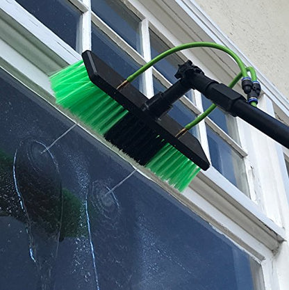 Lightweight 24 Feet Solar Panel Cleaning Brush & Pole Water Fed Pole Kit Window Cleaner & Solar Panel Cleaning System Washing Equipment Tool Solution - size: 24FT