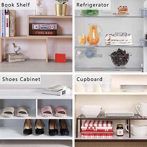 HooTown Shelf Liner Kitchen Cabinet Drawer Mats 23.6 Inch Wide x 78.7 Inch Long, Non Slip EVA Plastic Water Resistant Pad for Bathroom Drawers,Shoe Shelves, Under Sink, Clear - color: Diagonal Pattern Transparent, size: 23.6"W x 78.7"L