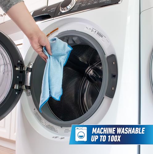 Unger Professional 18” x 18” Large Professional-Grade Microfiber Cloth Towels, 3 Pack, Multi-Purpose Wet and Dry Cleaning Cloths for Kitchen, Bath, Auto, Appliances, Car Supplies - size: 18" x 18" (3 Pack), style: Large Towels