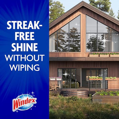 Windex Outdoor Window and Glass Cleaner for Hose Ammonia Free, Concentrated Formula for Deep Outdoor Clean, Patio Cleaner, Compatible With All Hoses, 32 Fl Oz (Pack of 2) - size: 32 Fl Oz (Pack of 2)