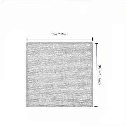 5-Piece Gray Multi-Purpose Wet and Dry Wire Dish Cloths, Double-Thickness Steel Scouring Pads for Home Kitchen and Cooktop Cleaning